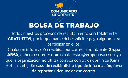 Grupo ABSA bolsa de trabajo